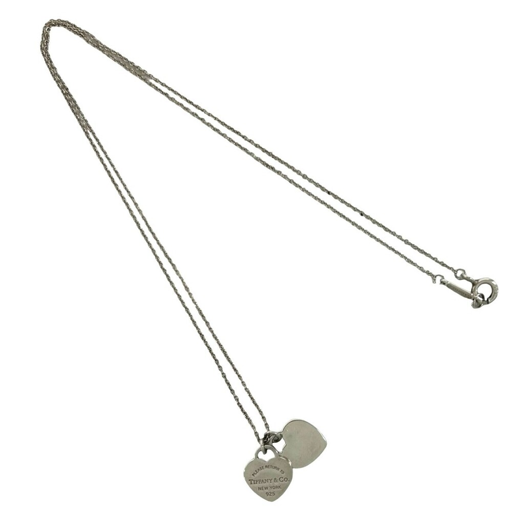 TIFFANY&Co. Tiffany Return to Double Heart Tag Pendant, Sterling Silver 925, ...